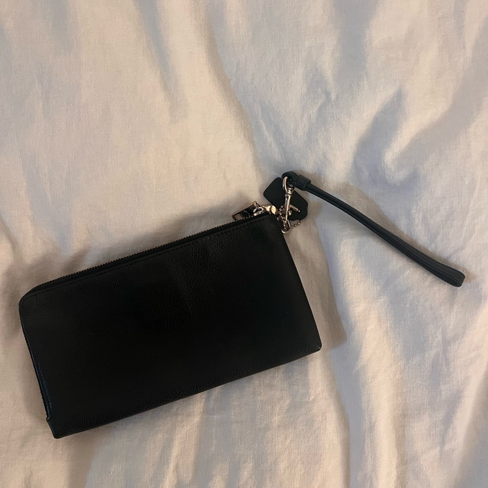 Coach Black Leather Wristlet/Wallet - Picture 2 of 6